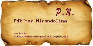 Péter Mirandolina névjegykártya